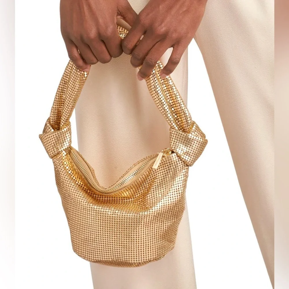 🌺🎉HP🎉🌺 NWT Cult Gaia Gia Bag Brushed Brass - Picture 5 of 16